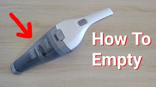 Black And Decker Dustbuster Quick Clean – How To Empty