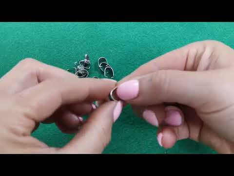 Silver Stainless Steel 8mm x 11mm Horse Shoe Ice Pick Pinch Bails Pack Of 25