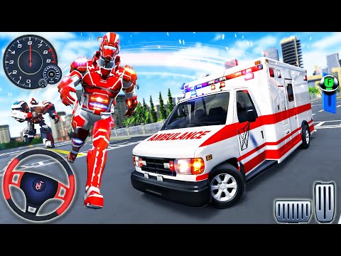 Ambulance Doctor Robot Transformation - Rescue Emergency Van Drive Simulator - Android GamePlay #2