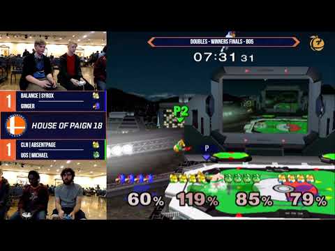 House of Paign 18 - Syrox & Ginger vs. AbsentPage & Michael - SSBM - Doubles - Winners Finals - Bo5