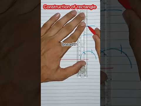 Construction of rectangle #construction #compass