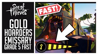 How to raise your Gold Hoarder Emissary Grade to 5 fast | Sea of Thieves Guide