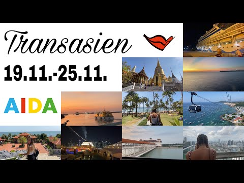 AIDA Vlog Transasia Part 3 - including Singapore, Cambodia, Thailand, AIDAbella 🛳 | lesotwins 👯‍♀️