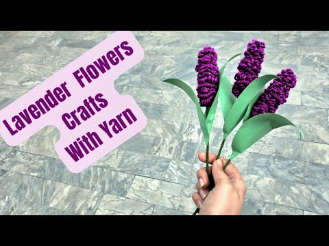 DIY Lavender Flower Craft  - DIY Woolen Flowers/Esay Paper Craft