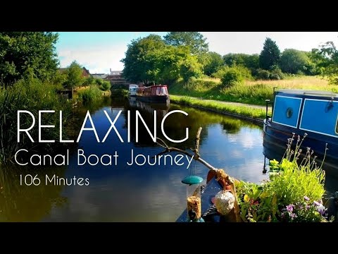 RELAXING CANAL BOAT JOURNEY AND BIRD SONG #meditation #sleepbetter