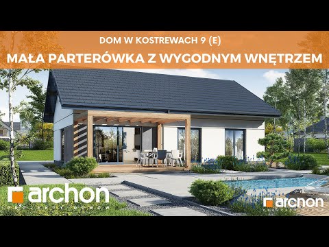 Dom w kostrzewach 9 (E) – Mała parterówka z wygodnym wnętrzem I ARCHON+ Projekty Domów