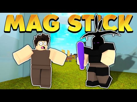Using the MAG STICK to Make Players Leave The Game! (Roblox Booga Booga)