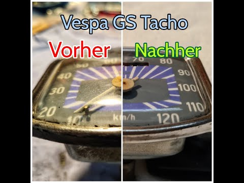 Tacho einer Vespa GS aufbereiten Tachoglas polieren und versiegeln