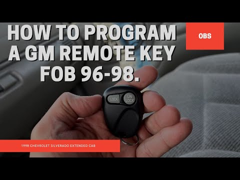 How To Program a GM Remote Key Fob 1996-1998. #OBS   4K