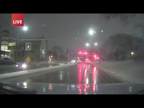 A live look at central Iowa's roads after Wednesday snow