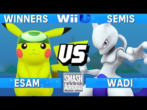 Smash 4 Wii U - ESAM (Pikachu) vs WaDi (Mewtwo) - SMASHADELPHIA 2017 Winners Semis