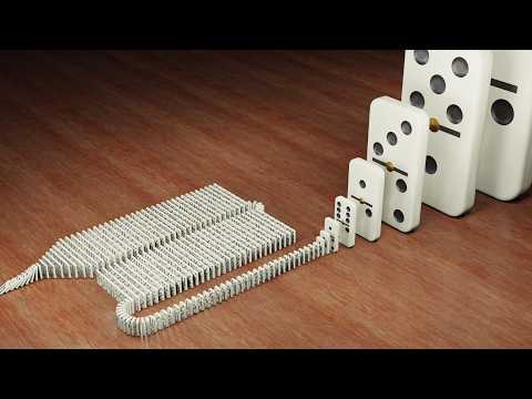 Domino Effect - 100 000 Domino Simulation - Chain Reaction