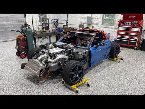 First Startup of the C6 Corvette competition drift build! Sounds Rowdy!
