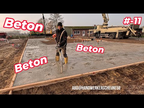 🧱 Der Neubau #-11 - Betonieren der Sohlplatte - 56m3 - eingebaut - gerüttelt - gepatscht - #bau