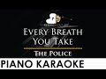 The Police - Every Breath You Take - Piano Karaoke Instrumental Cover with Lyrics