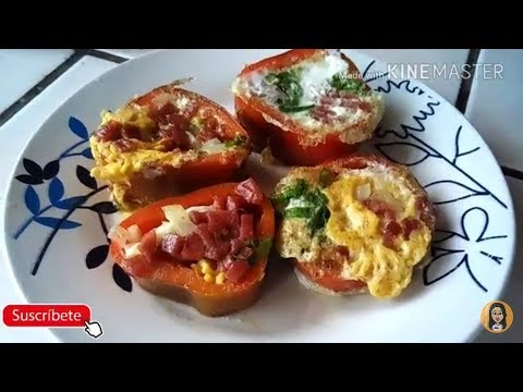 Pimiento rojo con huevo/Cocina con Jenny