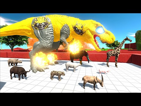 ESCAPE FROM BUMBLEBEE TRANSFORMERS T REX - Animal Revolt Battle Simulator