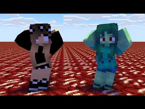 MONSTER SCHOOL : DUN DUN DANCE MONSTER GILRS vs CAT GIRLS - MINECRAFT ANIMATION