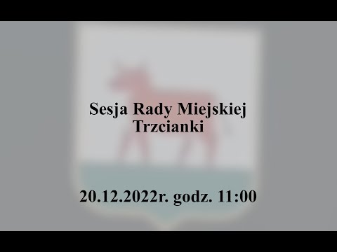 2022-12-20 - Sesja Rady Miejskiej (LIVE)