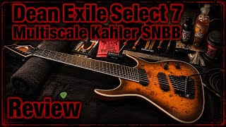 Video thumbnail for Dean Exile Select 7 Multiscale Kahler SNBB Guitar - Cheap Korean Build Quality Review Part 1 by Brutes Magootes