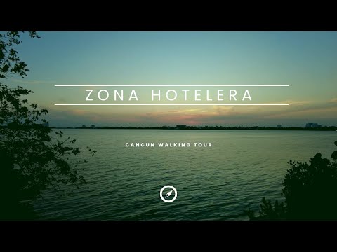 Cancun Hotel Zone: 4K Evening Walking Tour POV
