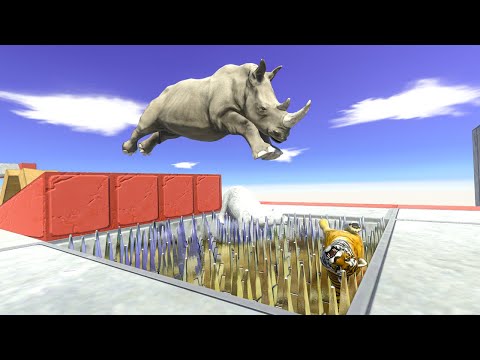 Jump and Escape from Spikes Traps - Animal Revolt Battle Simulator