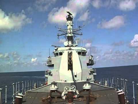 HMS Westminster patrolling off the coast of Libya