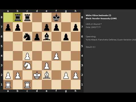 Viktor Dmitrenko - Yaroslav Dumansky | Torre Attack: Fianchetto Defense, Euwe Variation | 2000