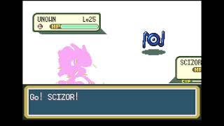 SHINY UNOWN N 🌀✨️ #pokemonfirered