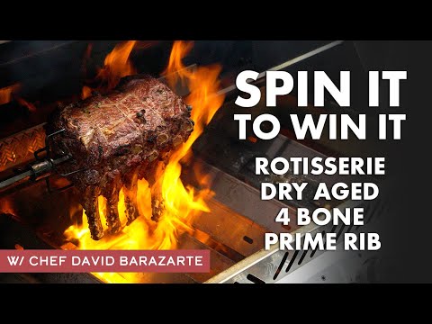 Spin It to Win It - Rotisserie Dry Aged 4 Bone Prime Rib