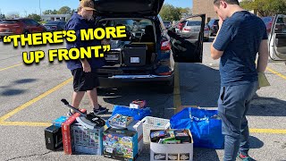 He fit an ENTIRE GAME STORE in HIS CAR