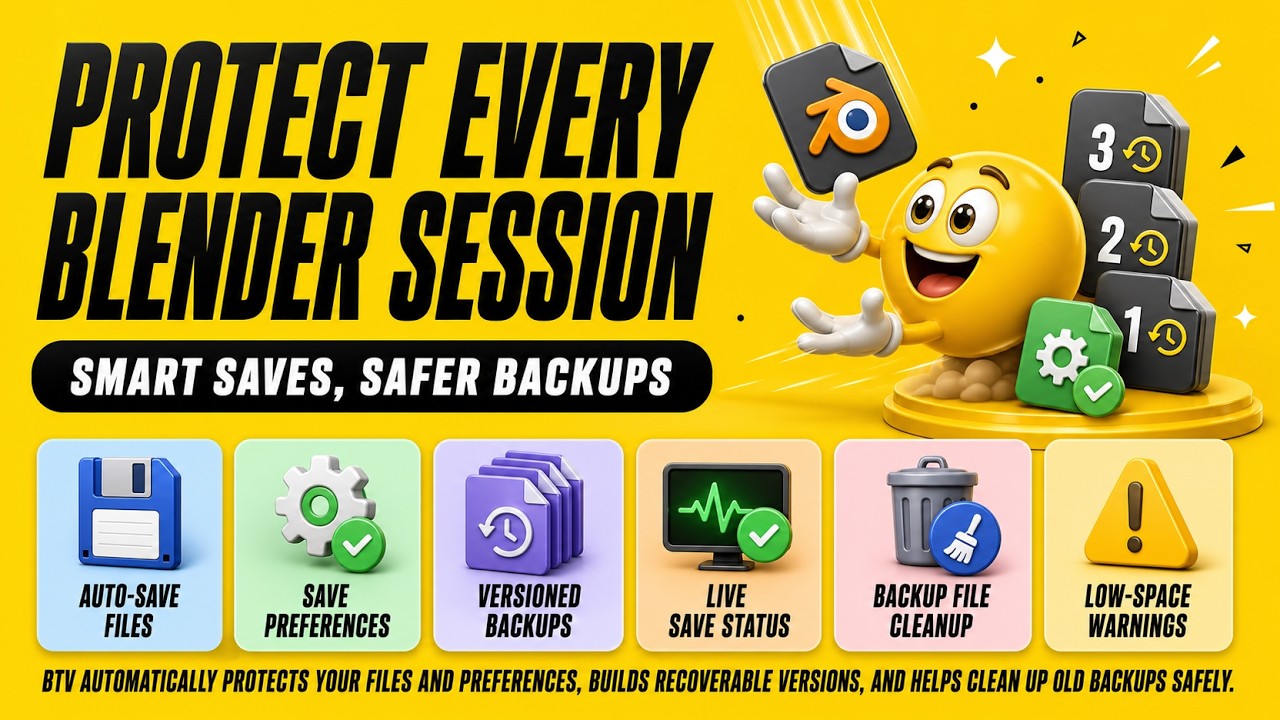 Best Auto Save System for Blender – Blender T.V. Studio (DAZ to Blender Edition)