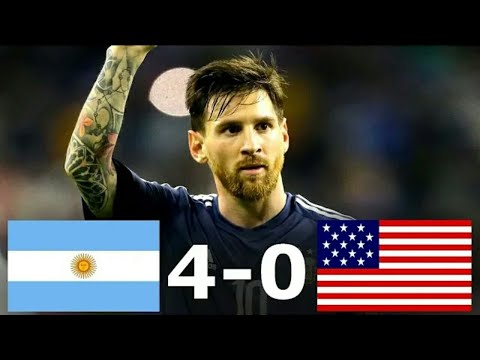 Argentina Vs USA 4-0 | All Goals & Full Highlights