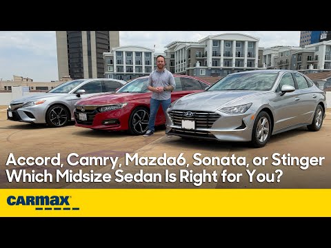 Best Used Midsize Sedans: Honda Accord, Toyota Camry, Mazda6, Hyundai Sonata & Kia Stinger thumbnail