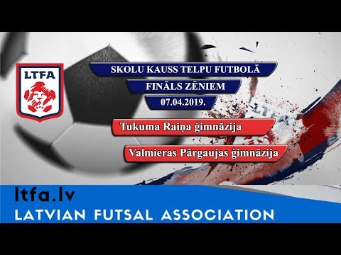 Tukuma Raiņa ģimnāzija - Valmieras Pārgaujas ģimnāzija [Skolu kauss telpu futbolā]
