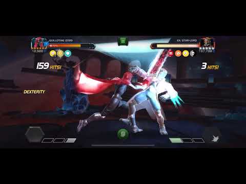 6 star rank 1 guillotine 2099 vs labyrinth star lord - marvel contest of champions