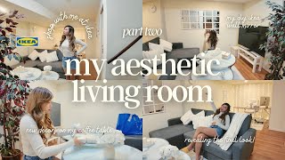 aesthetic and pinterest inspired living room makeover (part two)