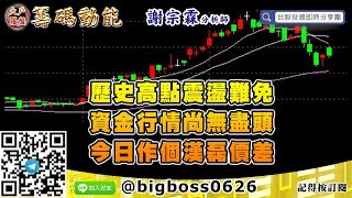 【大戶羅盤籌碼動能】 #謝宗霖0728，歷史高點震盪難免 資金行情尚無盡頭 今日作個漢磊價差 (圖)