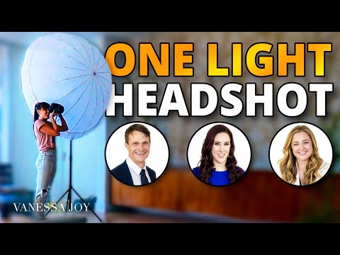 EASY professional headshot photography w/ ONE light