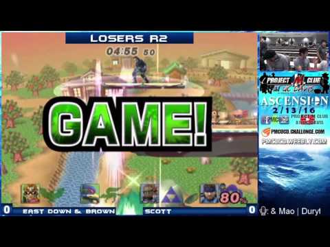 "Ascension 2/13/16" - East Down & Brown (CF & Falco) v. Scott (Ganon & Snake) - Losers R2