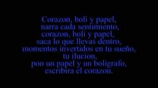 Porta_Corazon,Boli y Papel (letra)