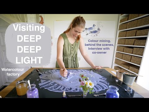 I visited magical Deep Deep Light handmade watercolour factory. Mixing colours & Latvian interview.