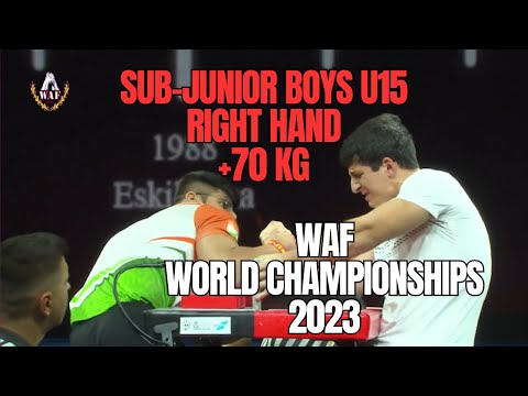 2023 WAF +70 KG RIGHT HAND SUB-JUNIOR BOYS U15 ALL MATCHES