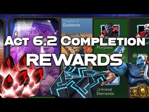 6 Star Crystal & 2x 5 Star Crystals - Act 6.2 Completion REWARDS -  Marvel Contest Of Champions