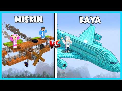 MIPAN & ZUZUZU BATTLE PESAWAT MISKIN VS PESAWAT KAYA RAYA DI MINECRAFT!