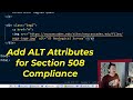 Add Alt Attributes to Your Images for Accessibility and Section 508 Compliance