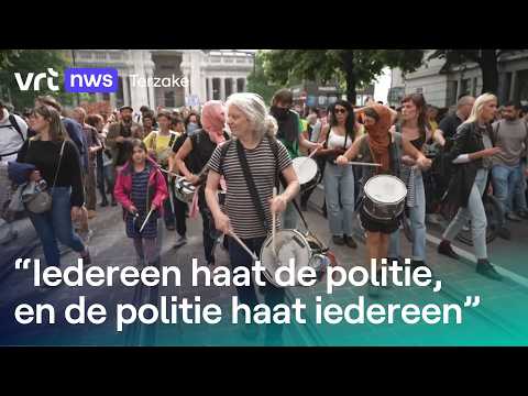 Betoging tegen politiegeweld in Brussel