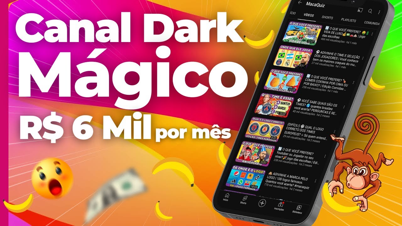 6 MIL POR MÊS!? - DESCOBRI UM CANAL DARK NOVO MUITO FÁCIL DE FAZER!