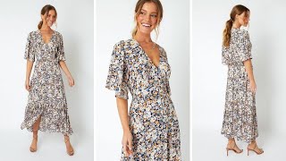 Showing the details of a gorgeous floral maxi dress by Australian fashion label, Minkpink