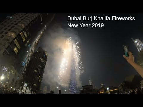 Watch Dubai Burj Khalifa Fireworks New Year 2019 in 4k